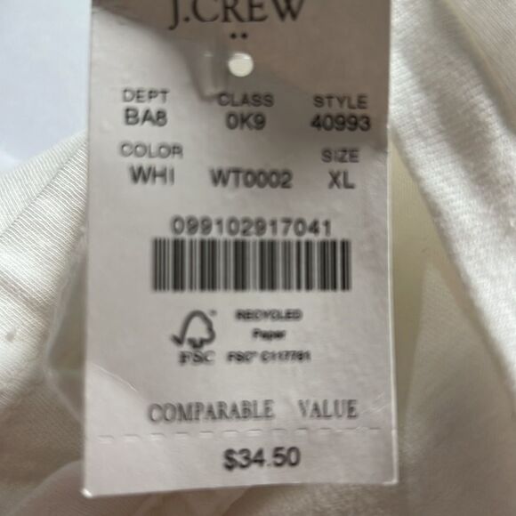 J. Crew Factory 40993 Slim washed jersey V-neck tee size XL NWT - Picture 6 of 6